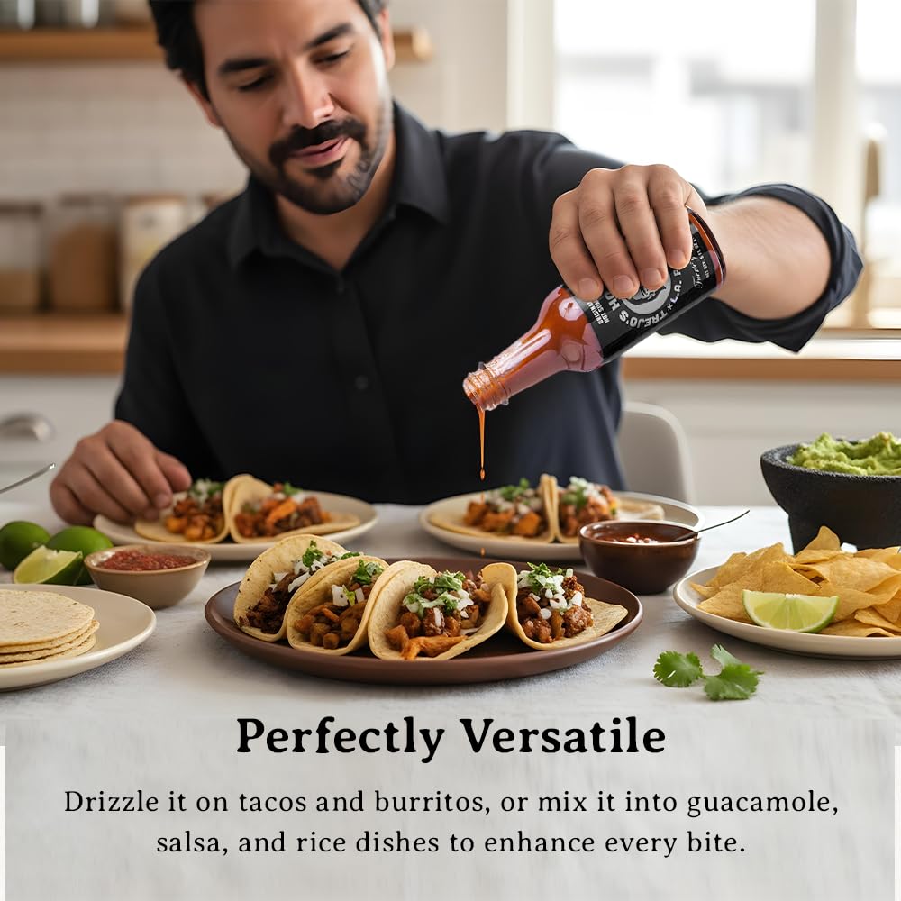 Trejo's Tacos All-Natural Hot Sauce, (5 oz. Bottles) Medium Heat Made From a Blend of Peppers, Zero Calories, Non-GMO Original 1-Pack