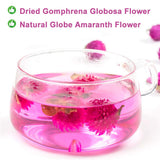 Plant Gift Dried Gomphrena globosa Flower, Natural Globe Amaranth Flower Blooming Flower Tea Natural Royal Scented Tea Gomphrena Rose Tea, Globe
