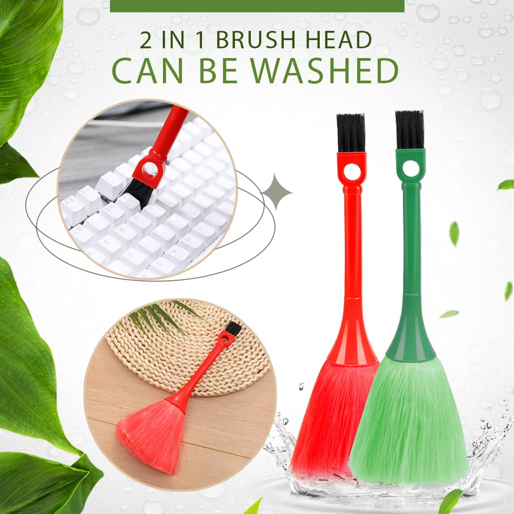 ZORZA 3Pcs Mini Dusting Brush Fluffy Microfiber Duster Anti Static Keyboard Brush Computer Screen Brush Dusting Tools for Electronics' Dusting