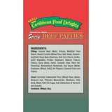 Jamaican Style Patties, Baked (Spicy), individually Wrapped Patties (10)