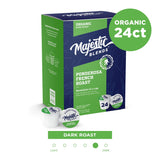 Majestic Blends Organic Coffee, Ponderosa French Roast SUPER PODS, Single Serve Coffee Pods, 24 count