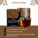Buddha Teas Chaga Tea, Box of 18 Bags (Pack of 6 Boxes)