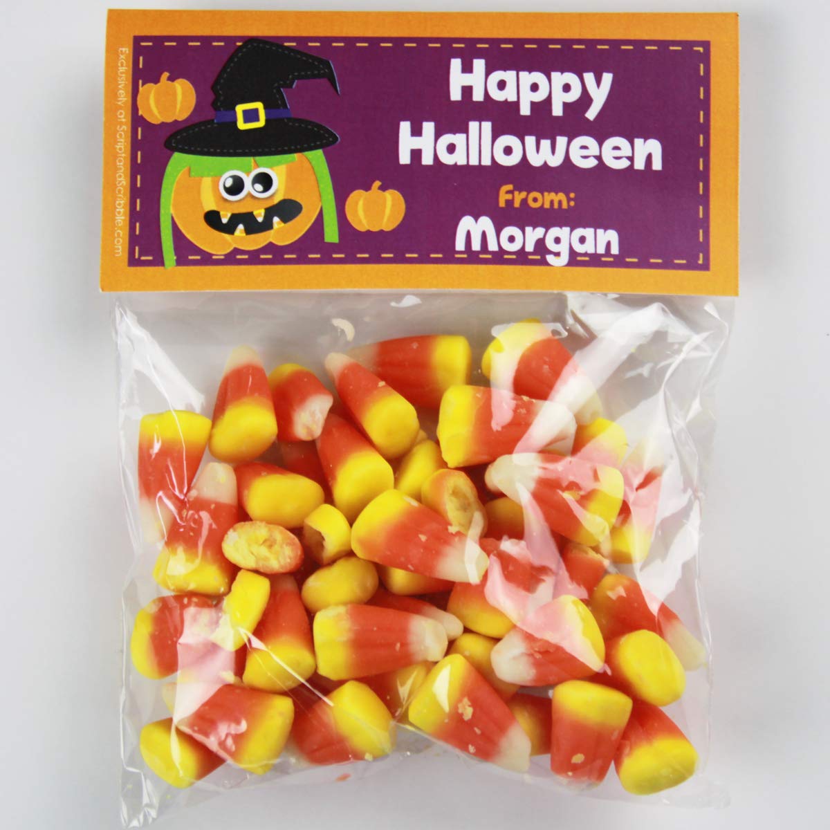 Pumpkin Witch Candy Bag Toppers | Halloween Candy Bags | Halloween Party Favors | (20) Per Set
