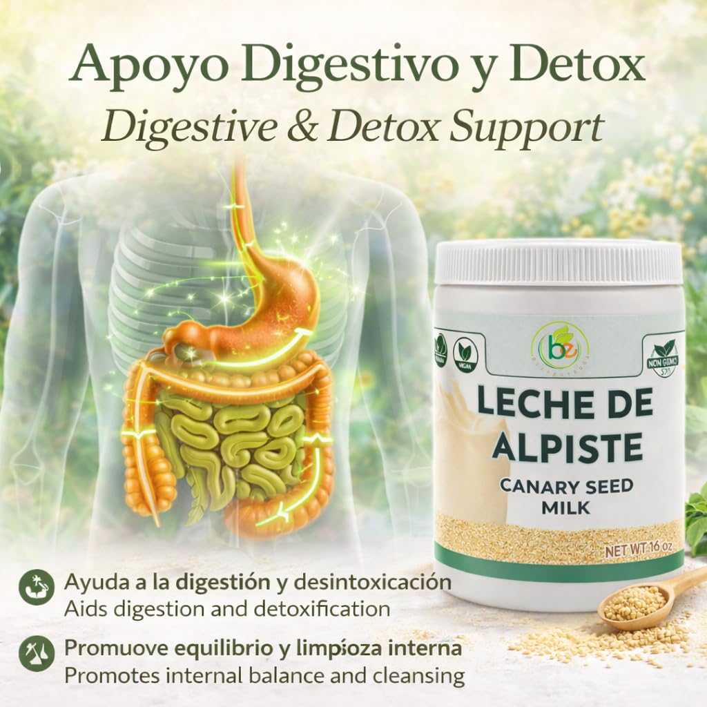 Leche de Alpiste POLVO (16oz) Canary Seed Milk/ 100% Powder Natural Suplemento Alimenticio
