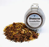 The Grindstone, Organic Caramelized Pear Tea, Fairtrade Certified, Loose leaf Tea, Caffeine Free, PET Snap-on Reusable Kilner Jars, Pack of 2