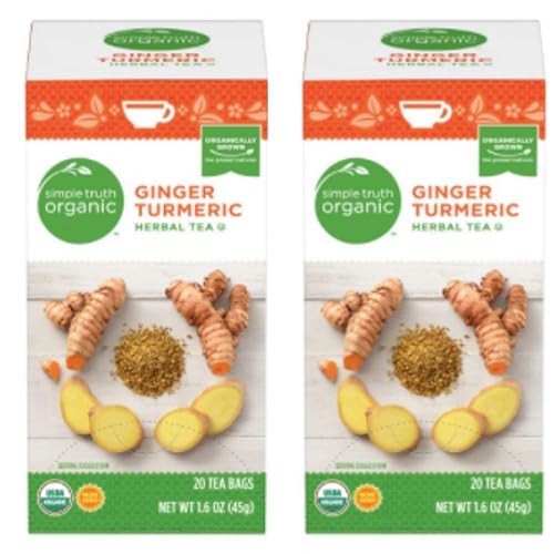 Simple Truth Organic Ginger Turmeric Herbal Tea 20 ct (Pack of 2)