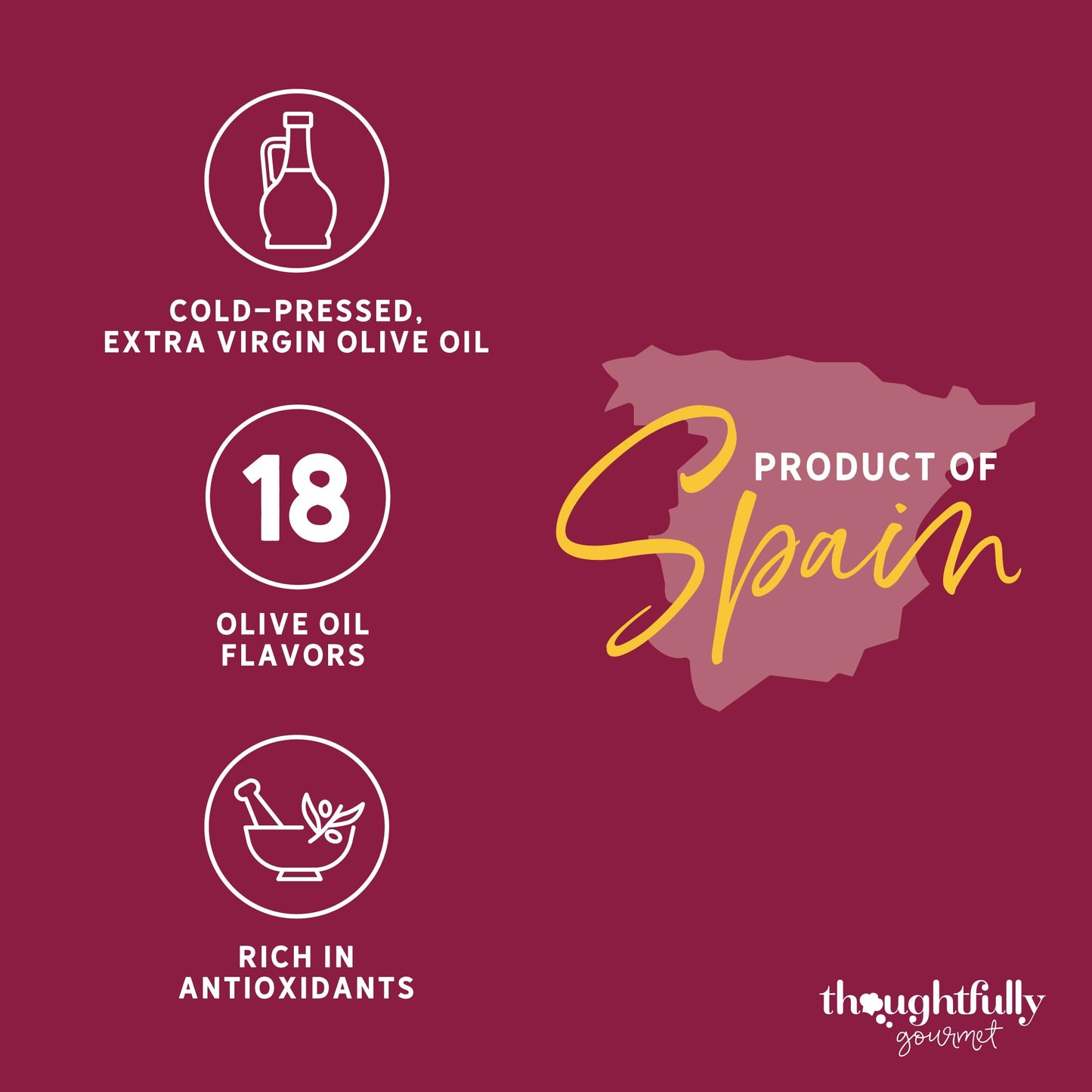 Thoughtfully Gourmet, Olive Oil Sampler Gift Set, Includes Uniquely Flavored Extra Virgin Cold Pressed Spanish Olive Oil, Flavors Include Garlic, Chili, Chipotle and More, Pack of 18