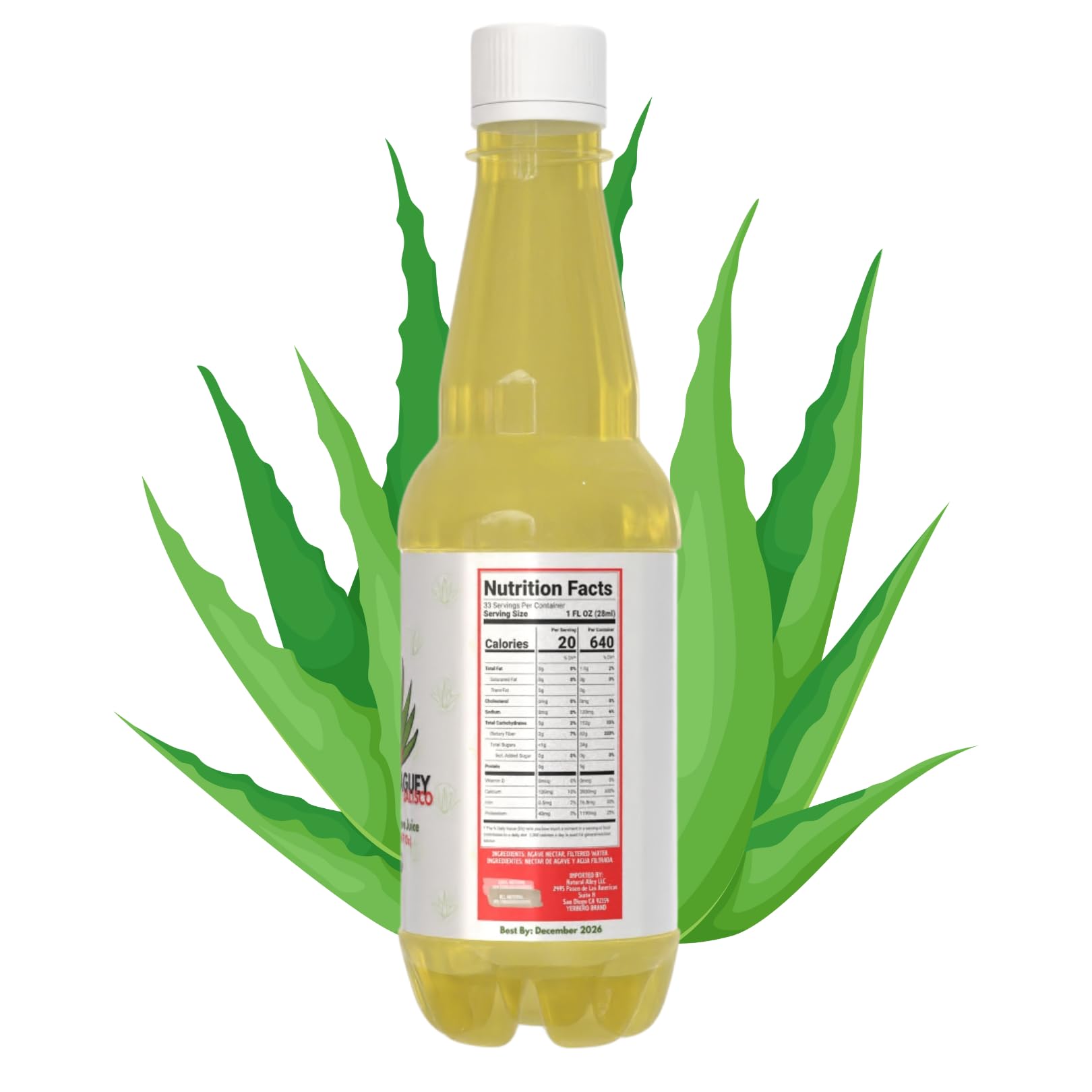 Yerbero - Jalisco Maguey Juice Extract 33.3 Fl oz (1 Liter) | All Natural, 100% Juice | Jugo de Maguey de Jalisco, Sabor Natural. (33.3 Fl Oz