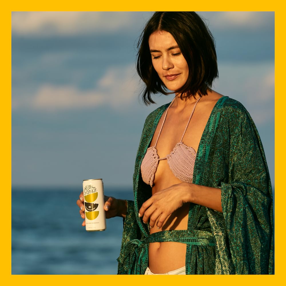 Once Upon a Coconut Premium Pineapple Coconut Water - Low Calorie All-Natural Drink with Electrolytes - Non-GMO - Gluten-Free - 10.8 Fl Oz (Pack