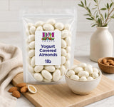Yogurt Covered Almonds - 1 lb of White Sweet Yogurt Dipped Fresh Almonds