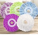 5 Replacement Mop Micro Head Refill for 360° Spin Magic Mop-Microfiber Replacement Mop Head-Round Shape Standard Size