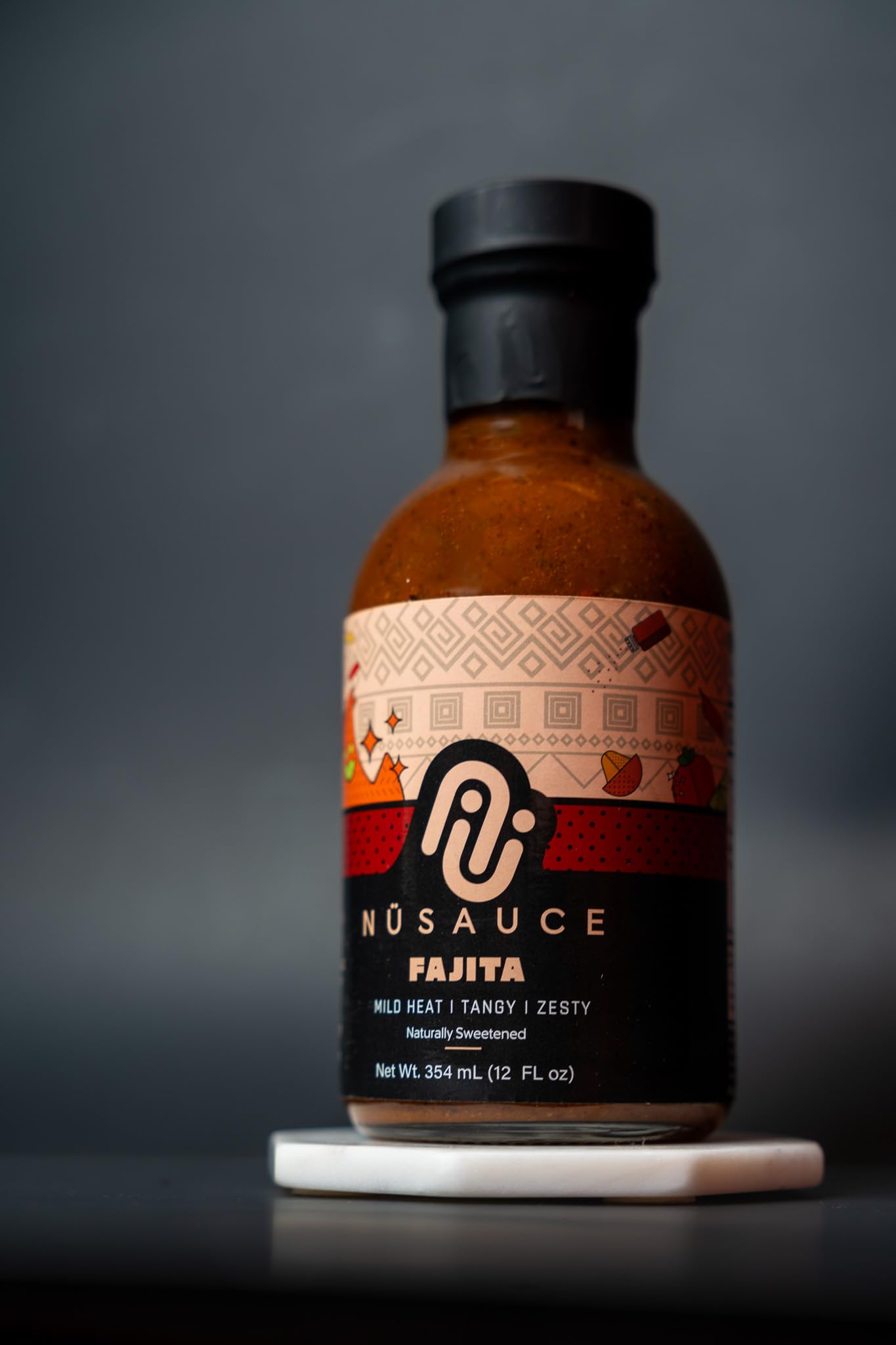 Duo Sauce NuSauce 12oz Bottle (Honey Mustard and Fajita) Low Calorie Sauces with Premium Ingredients