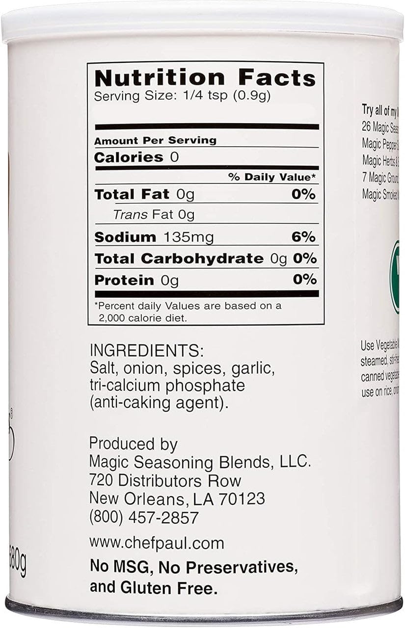 Chef Paul Vegetable Magic Seasoning, 71 GR