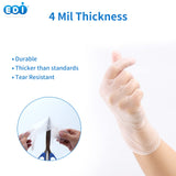 EDI Disposable Vinyl Gloves (Clear) - Powder-Free, Latex-Free (100, Small)