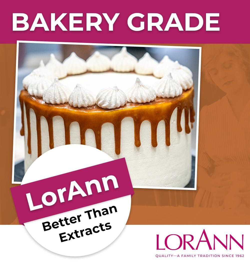 Lorann Oils Caramel Bakery Emulsion: Rich Flavor, Perfect for Boosting Sweet Caramel Notes in Cakes, Cookies & Desserts, Gluten-Free, Keto-Friendly