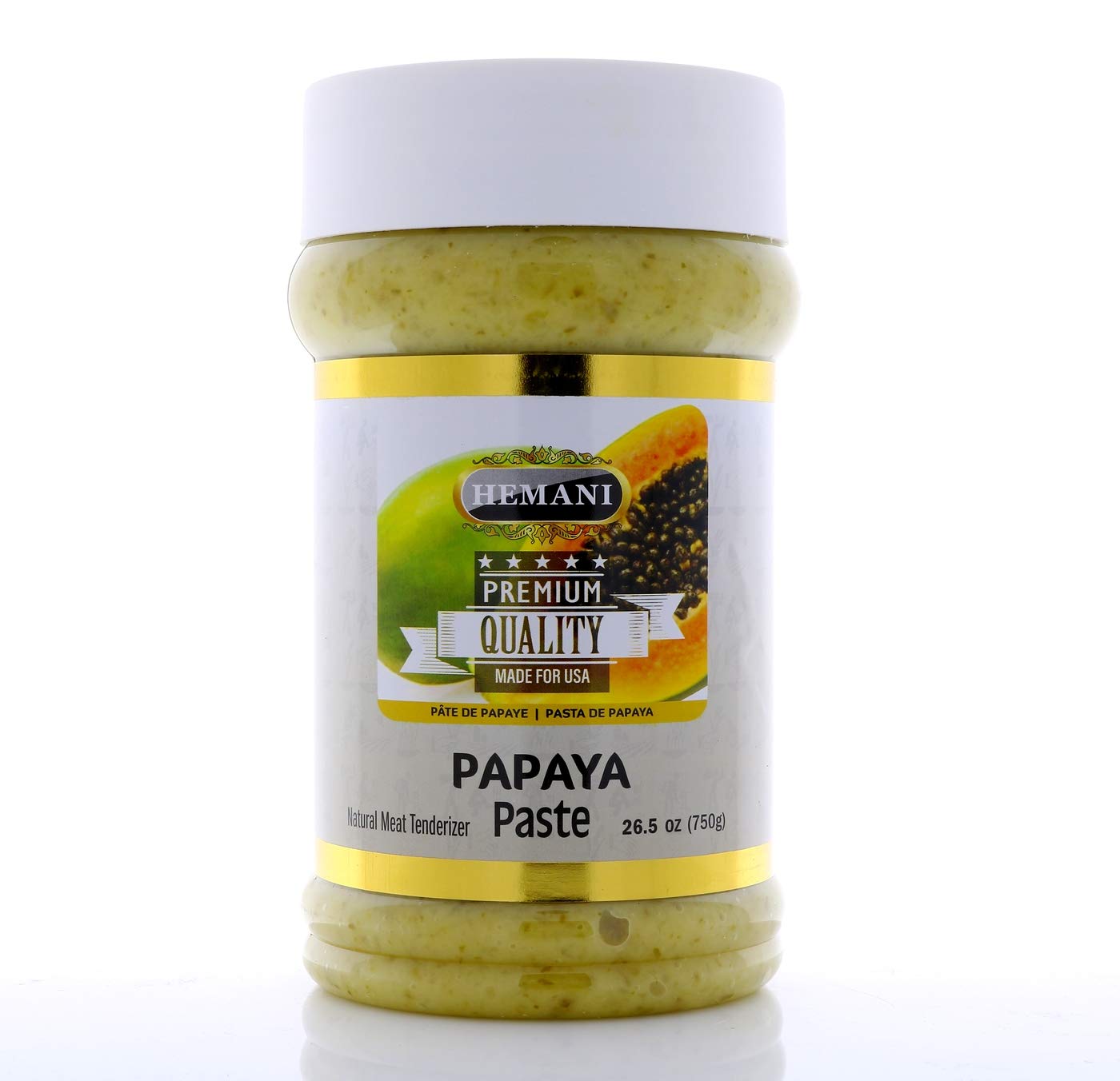 Hemani Papaya Paste 750g - Natural Meat Tenderizer for Biryani, BBQ & Kebab | Raw Green Papaya Enzyme Tenderizer | Halal, No Artificial Additives |