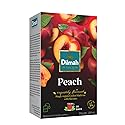 Dilmah Peach Flavored Black Tea - 20 Tea Bags - Sri Lanka Ceylon Dilmah Peach Tea Real Tea (1 Pack)