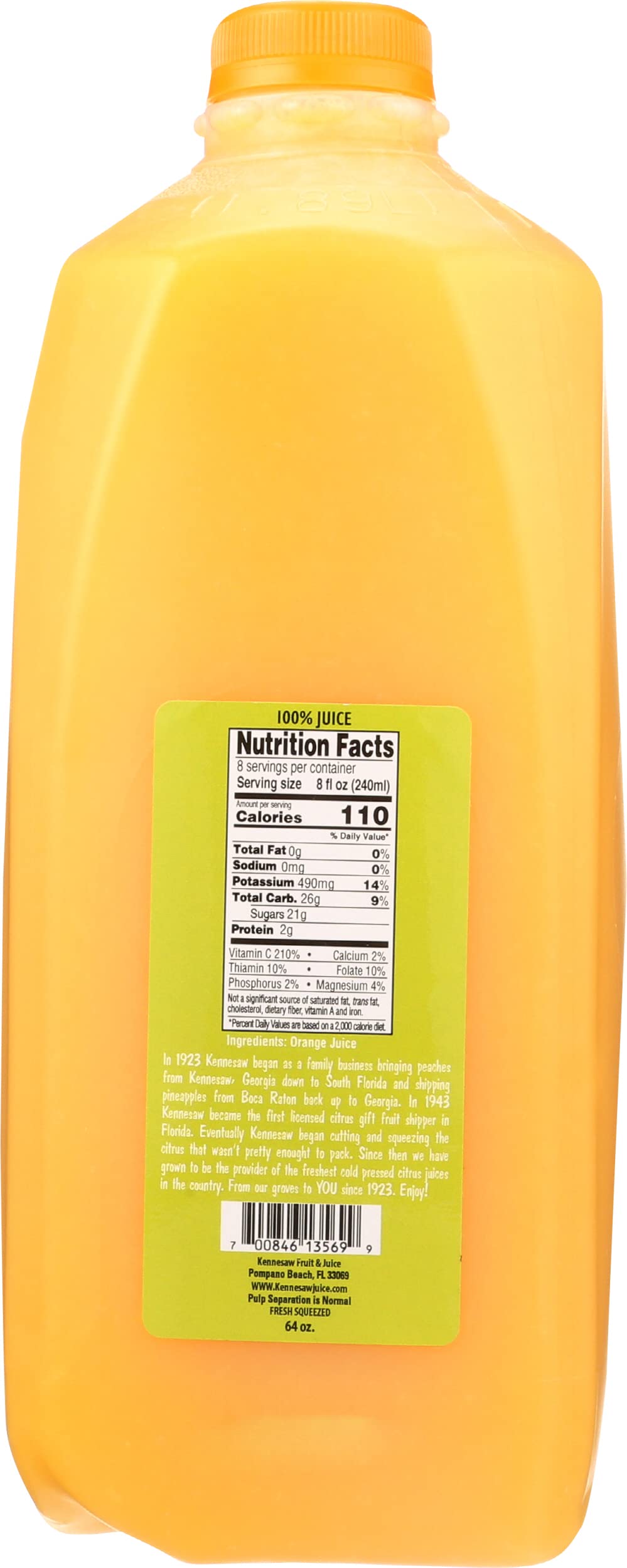 Kennesaw Orange Juice, 64 FZ