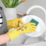 ROYIPAI 4 Pairs Kitchen Rubber Cleaning Supplies Cute Patterns Gloves Household Cleaning Gloves For Dishwashing (so cute serial 1, Large)