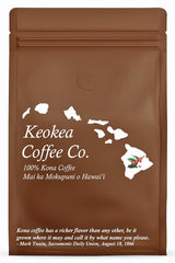 100% Hawaiian Kona Coffee - Whole Bean - Dark/Medium Roast - 1lb (16oz) - Farm Fresh - Grown and Packaged on the Big Island of Hawaii - Keokea Coffee
