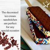 Jellybean Foods Ice Cream Sandwich Wafers - Crispy Chocolate Wafers For Ice Cream Sandwiches - Rectangular Sandwich Wafers - Chocolate Cookies