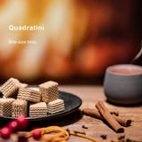 Loacker Quadratini Lemon bitebite-size Wafer Cookies| LARGE Pack of 1 | Crispy Wafers with 4 creamy layers of finest Cinnamon cream filling | great