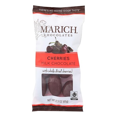 MARICH, Chocolate Cherries, Pack of 12, Size 2.3 OZ - No Artificial Ingredients Fair Trade Item Kosher Wheat Free12