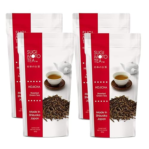 SA Japanese Green Tea Hoji Cha, Loose Leaf, 2.0 Oz (Pack Of 4), White