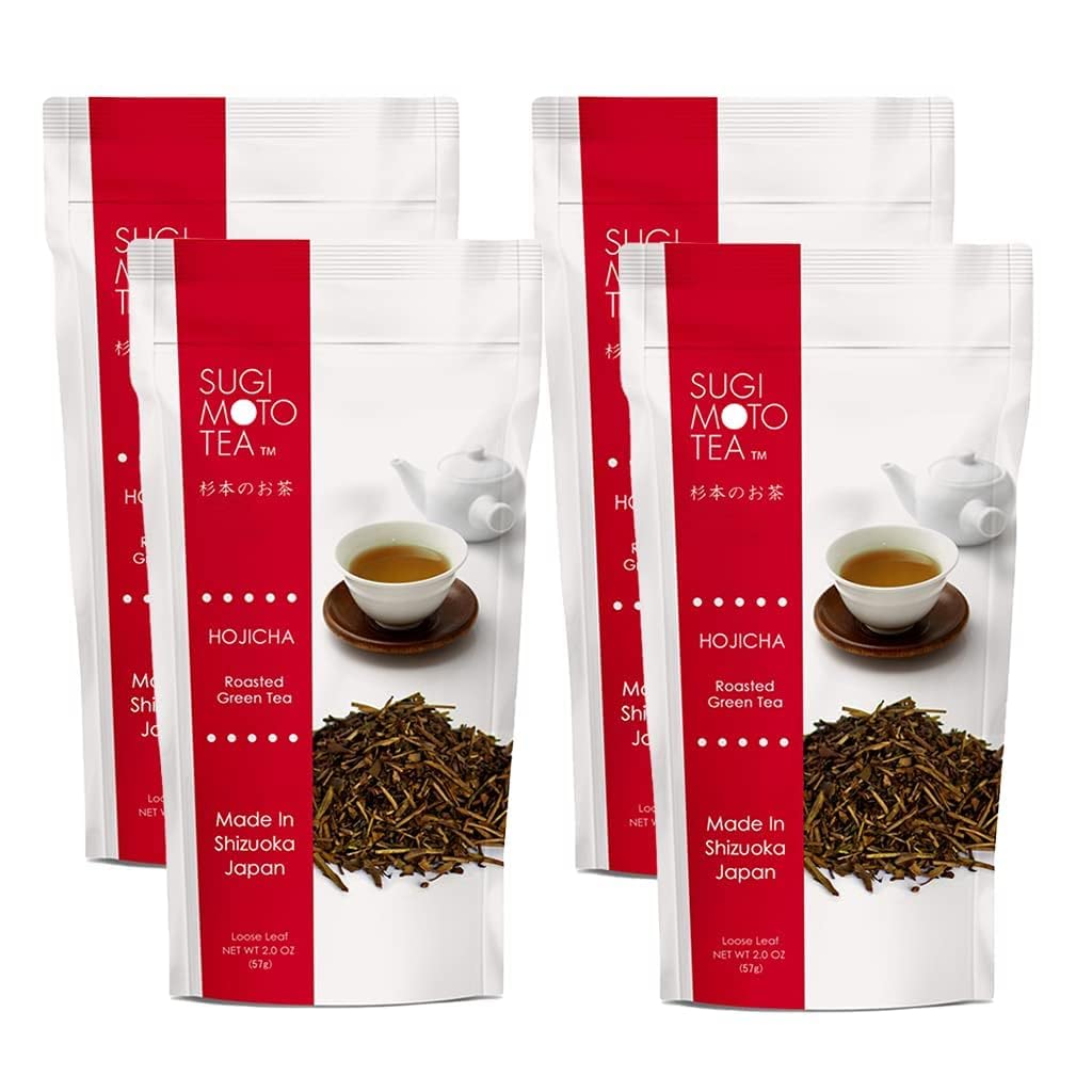 SA Japanese Green Tea Hoji Cha, Loose Leaf, 2.0 Oz (Pack Of 4), White