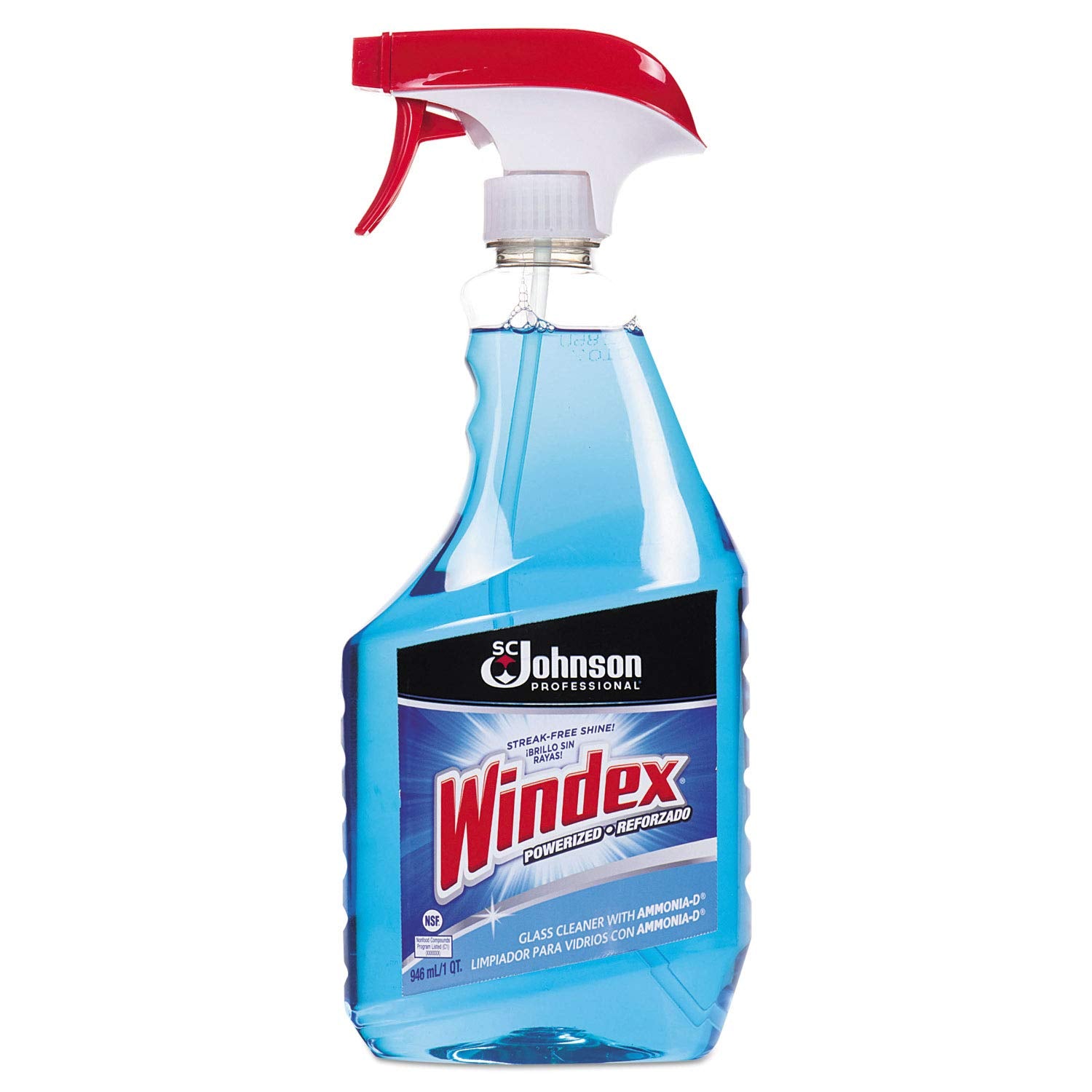 Windex Powerized Glass Cleaner with Ammonia-d, 32 Oz. Trigger Spray Bottle