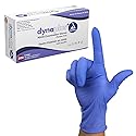 Dynarex DynaPlus Disposable Nitrile Exam Gloves, Powder-Free, Latex-Free, Strength + Value, Used by Professionals, Blue, Large, 1 Box of 200 DynaPlus