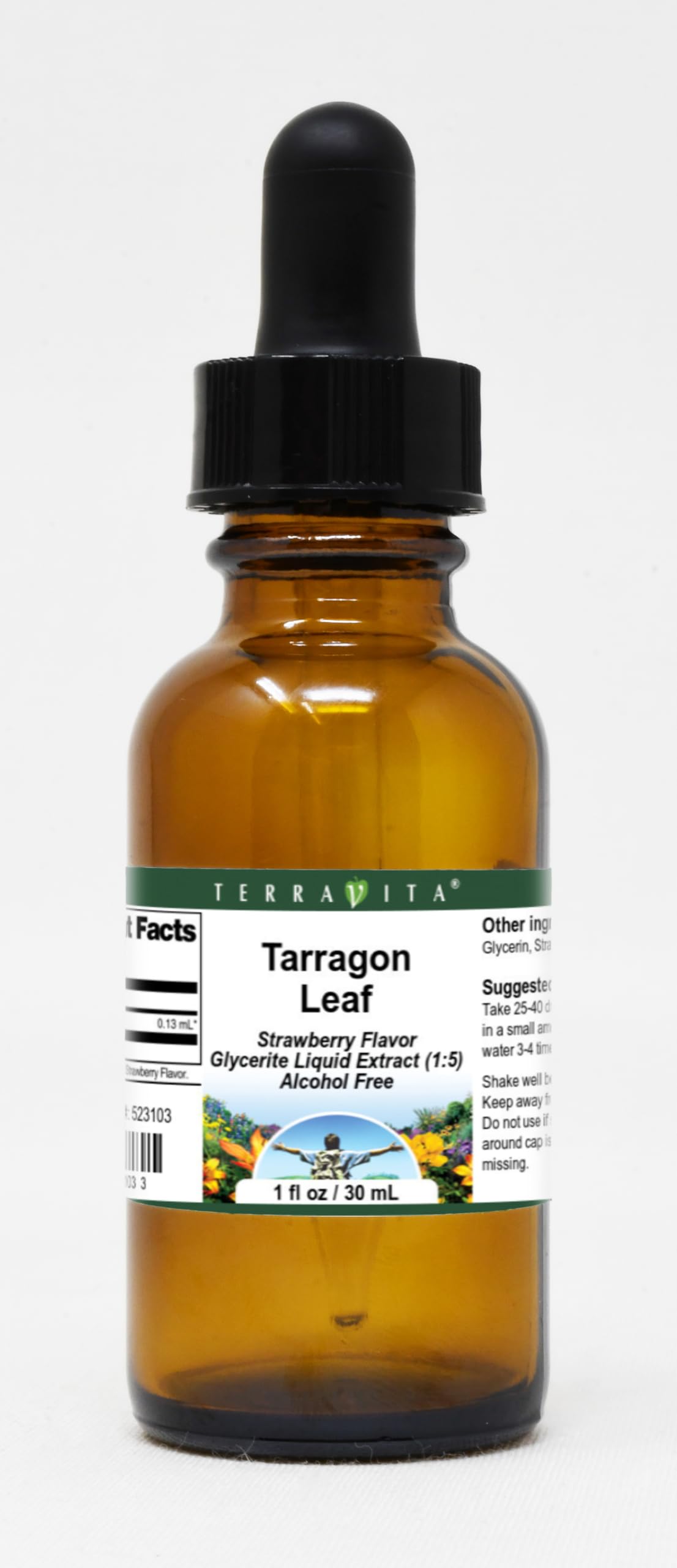 Tarragon Leaf Glycerite Liquid Extract (1:5) - Strawberry Flavored (1 oz, ZIN: 523103)