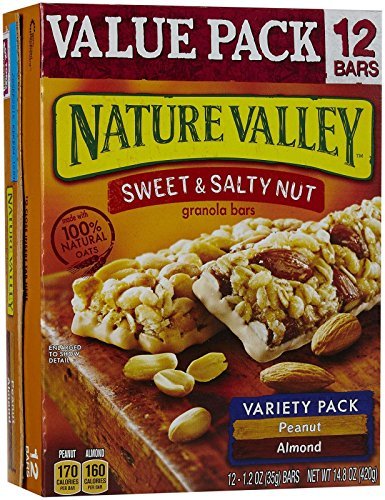 Nature Valley Sweet & Salty Nut Granola Bars, Value Pack - Peanut & Almond - 14.8 oz - 12 ct