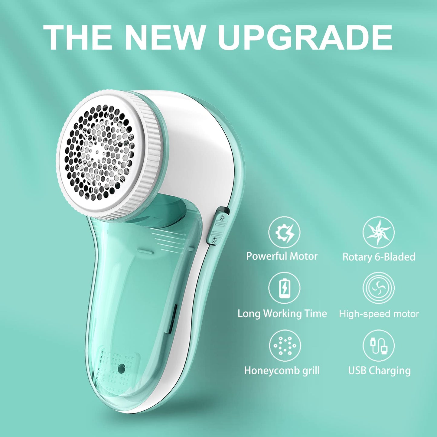 Lint Remover Electric, Bobble Remover Rechargeable with 1 Spare Shaving Blade, Portable Fabric Fluff Shaver