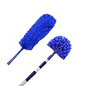 Cobweb Duster with Extension Pole, Plus Size Microfiber Ceiling Fan Duster Extendable 20 feet Reach, 3-Stage Aluminum Telescoping Pole Long Handle