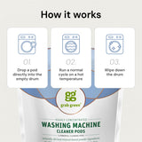 Grab Green Washing Machine Cleaner Pods - Fragrance Free, 5 Cleaning Pods
