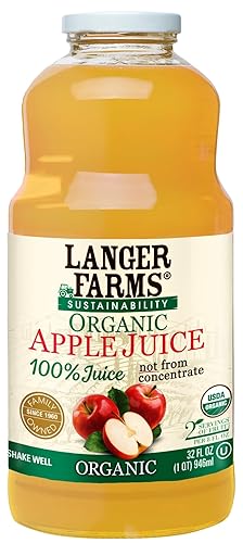 Langer Farms Organic Apple Juice, Not from Concentrate, 100% Juice, 32fl oz