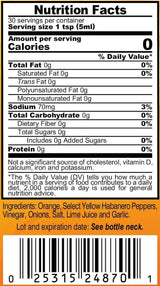 Marie Sharp’s Tropical Orange Habanero Pepper Sauce, 5 oz - Citrusy Belizean Hot Sauce with Fresh Orange & Habanero - All-Natural, Gluten-Free (Pack