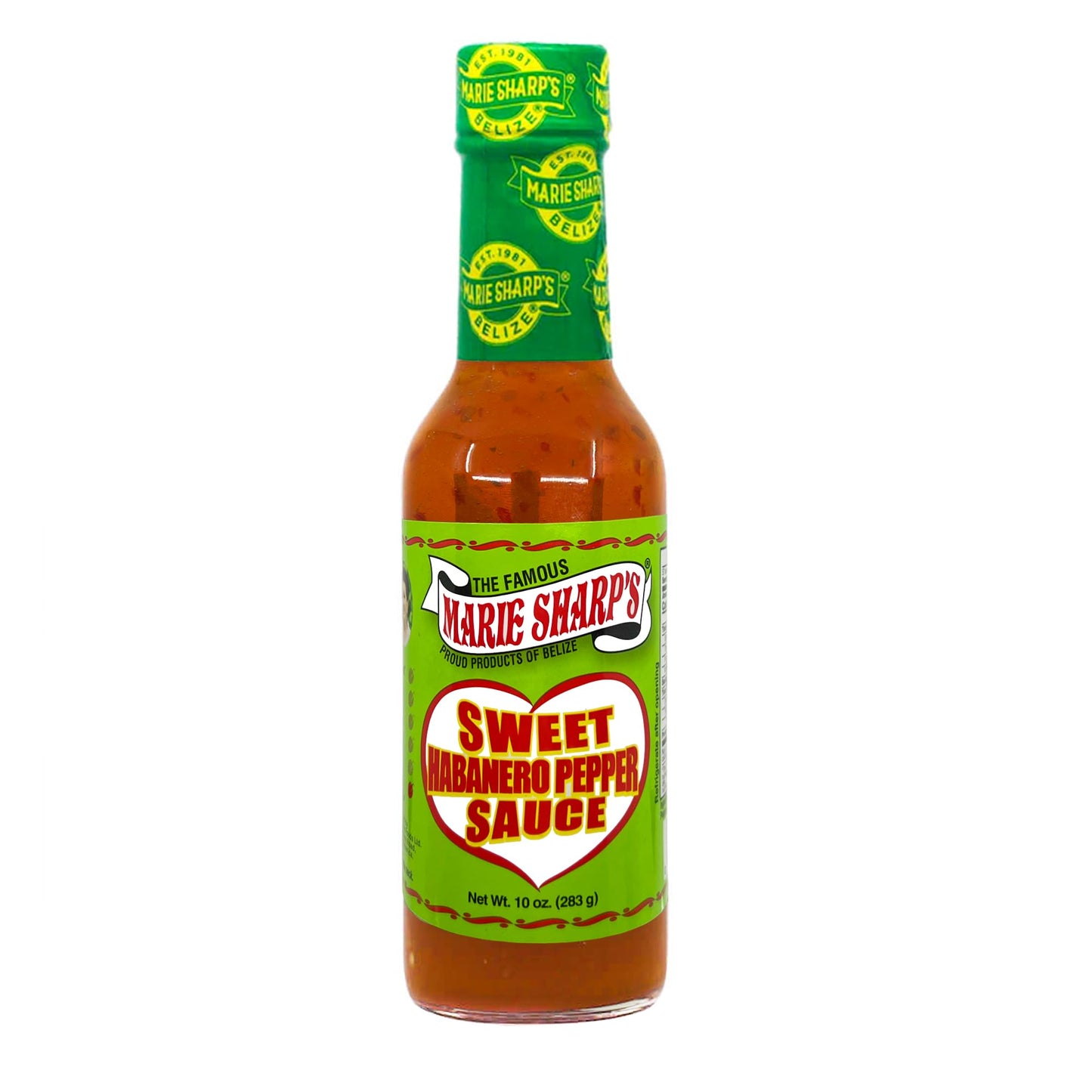 Marie Sharp’s Sweet Habanero Pepper Sauce, 10 oz | Belizean Hot Sauce with Sweet & Spicy Flavor | Perfect for Glazes, Marinades & Dips | All-Natural