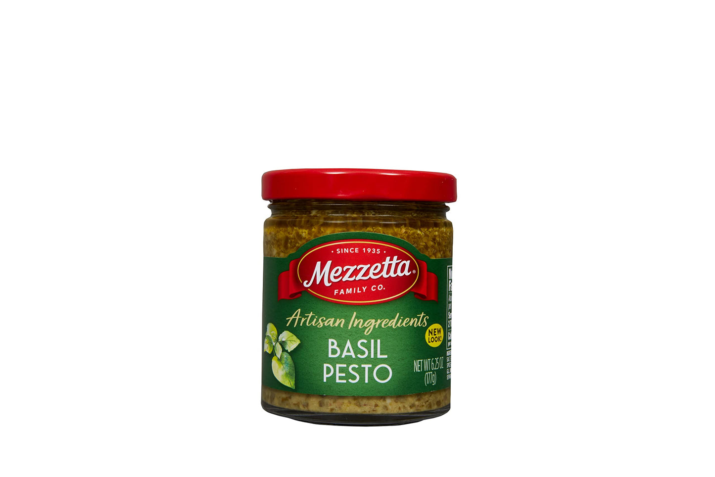 Mezzetta Artisan Ingredients Basil Pesto 6.25 Ounce Jar - Traditional Italian Pesto alla Genovese with Fresh Basil, Parmesan & Pine Nuts - Rich