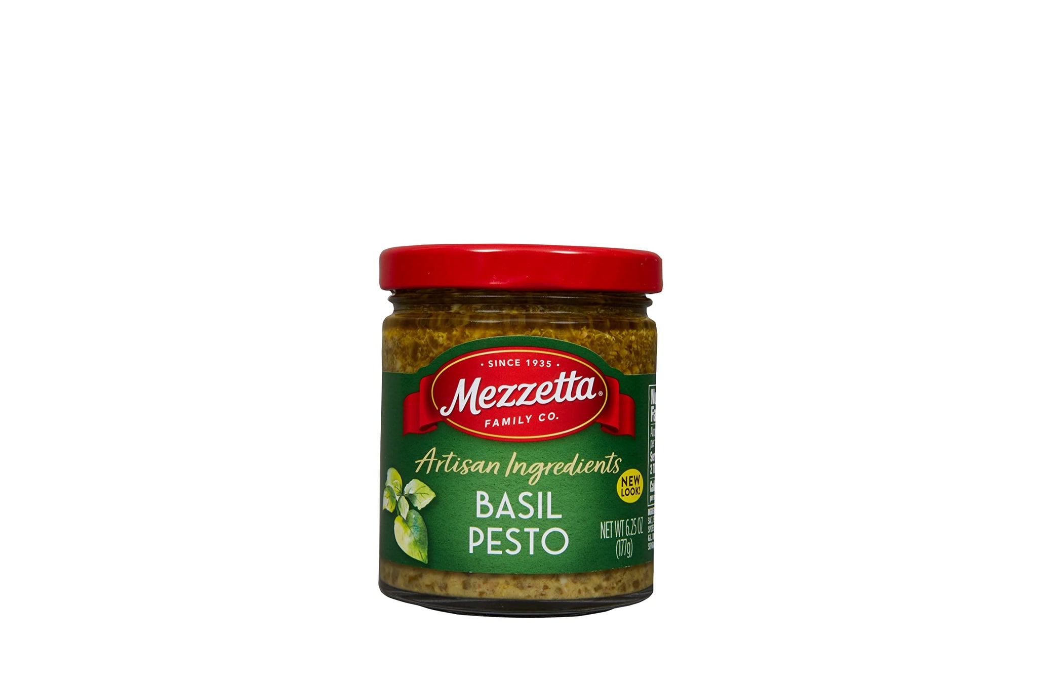 Mezzetta Artisan Ingredients Basil Pesto 6.25 Ounce Jar - Traditional Italian Pesto alla Genovese with Fresh Basil, Parmesan & Pine Nuts - Rich