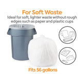 Coastwide Professional 50-56 Gallon Trash Bag, 43" x 48", High Density, 22 mic, Natural, 150 Bags/Box