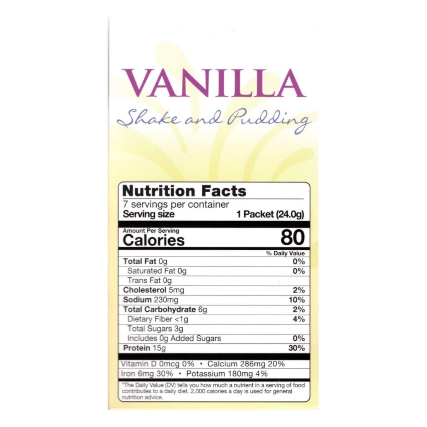 FITWISE - Meal Replacement Pudding or Shake, Low Calorie, 15g Caseinate Protein, Aspartame Free, Low Fat, 7 Servings Per Box (Vanilla)