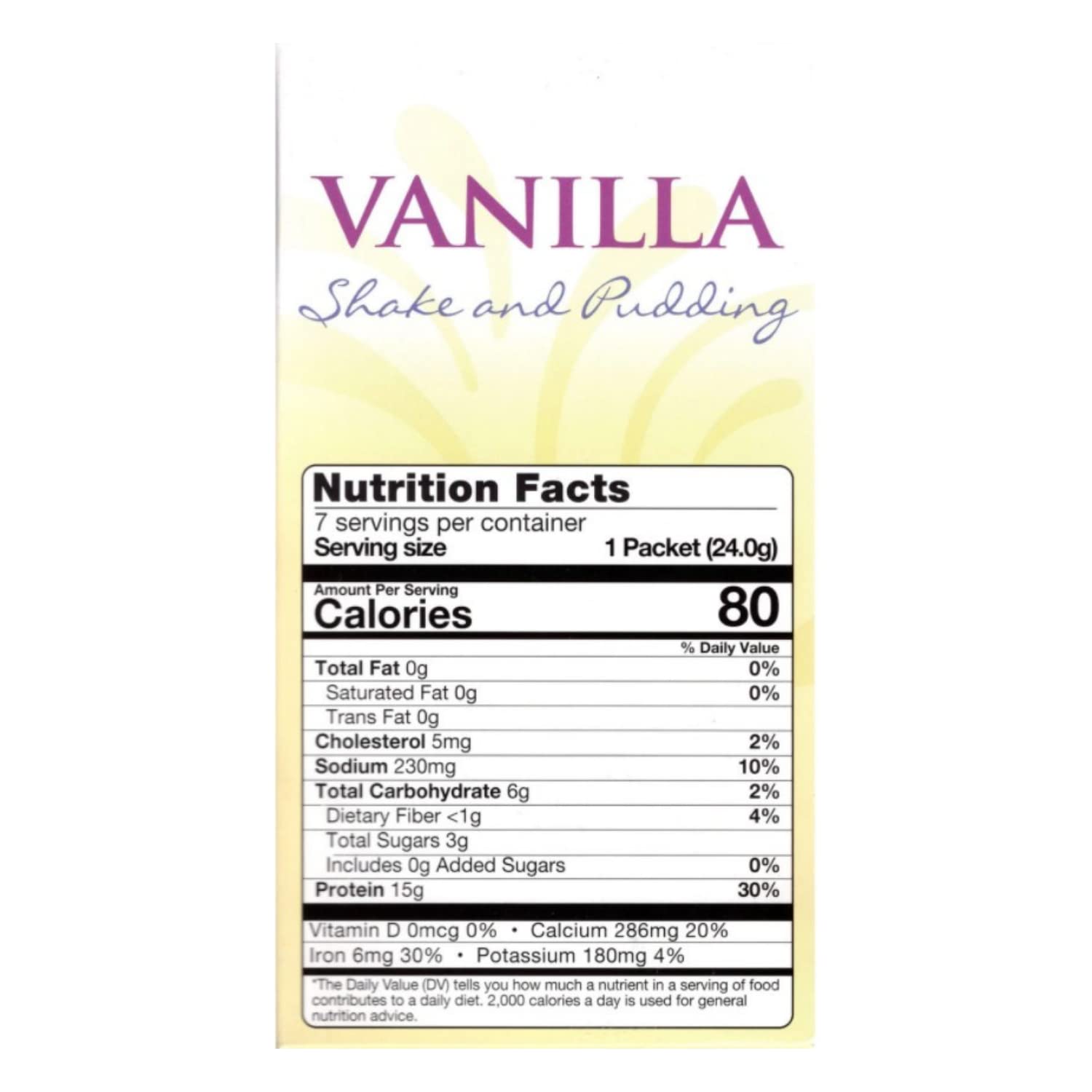 FITWISE - Meal Replacement Pudding or Shake, Low Calorie, 15g Caseinate Protein, Aspartame Free, Low Fat, 7 Servings Per Box (Vanilla)