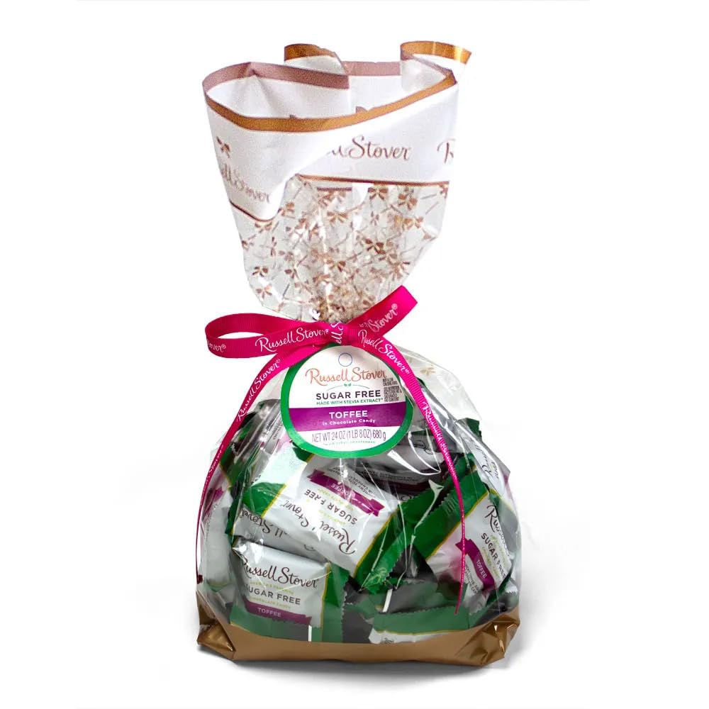 RUSSELL STOVER Sugar Free Toffee Square Bag, 24 oz.…