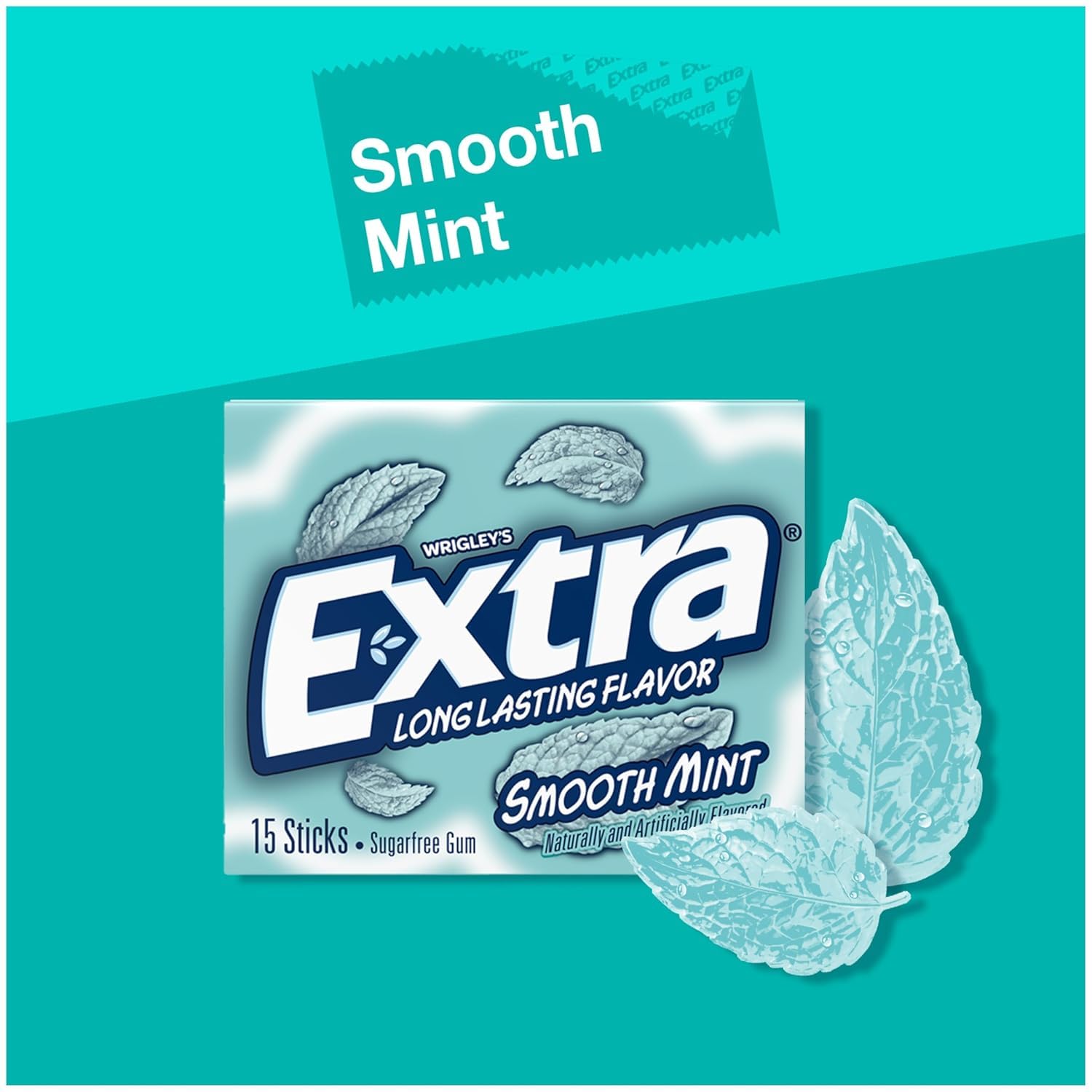 Extra Smooth Mint Sugarfree Gum, Single Pack (Pack of 2)