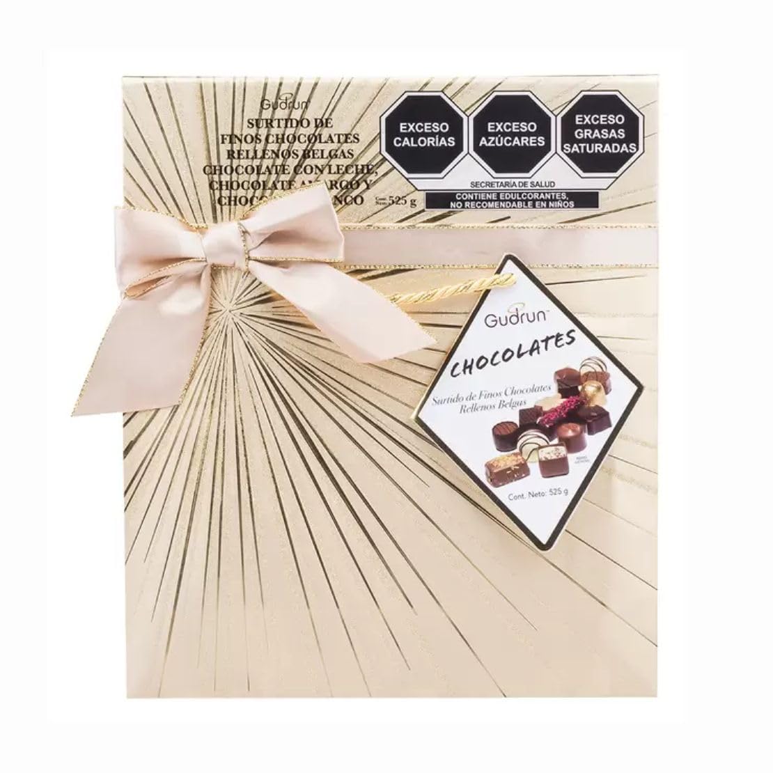 Gudrun Belgian Chocolate Box Bag Assorted Chocolates Gold Box + Bag