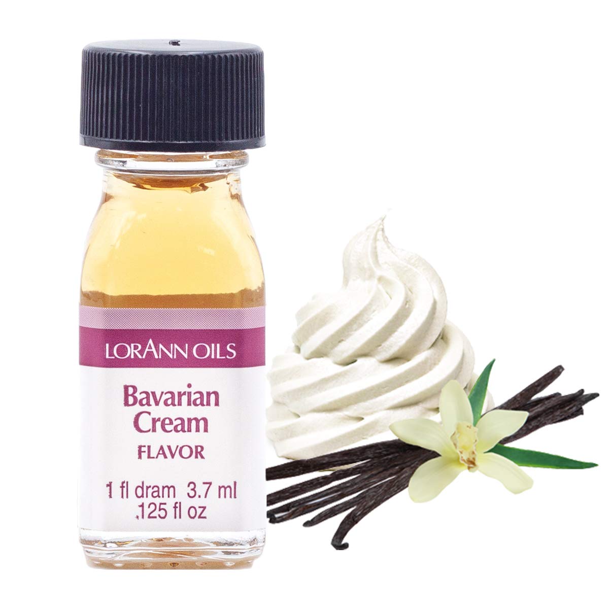 LorAnn Bavarian Cream SS Flavor Flavor, 1 dram bottle (.0125 fl oz - 3.7ml - 1 teaspoon)