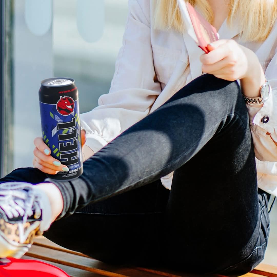 HELL Energy Drink | +20% More Caffeine | Vitamins B2, B3, B6, B12, C & D | No Preservatives | Environmentally Friendly Packaging | 12 x 500 ml |