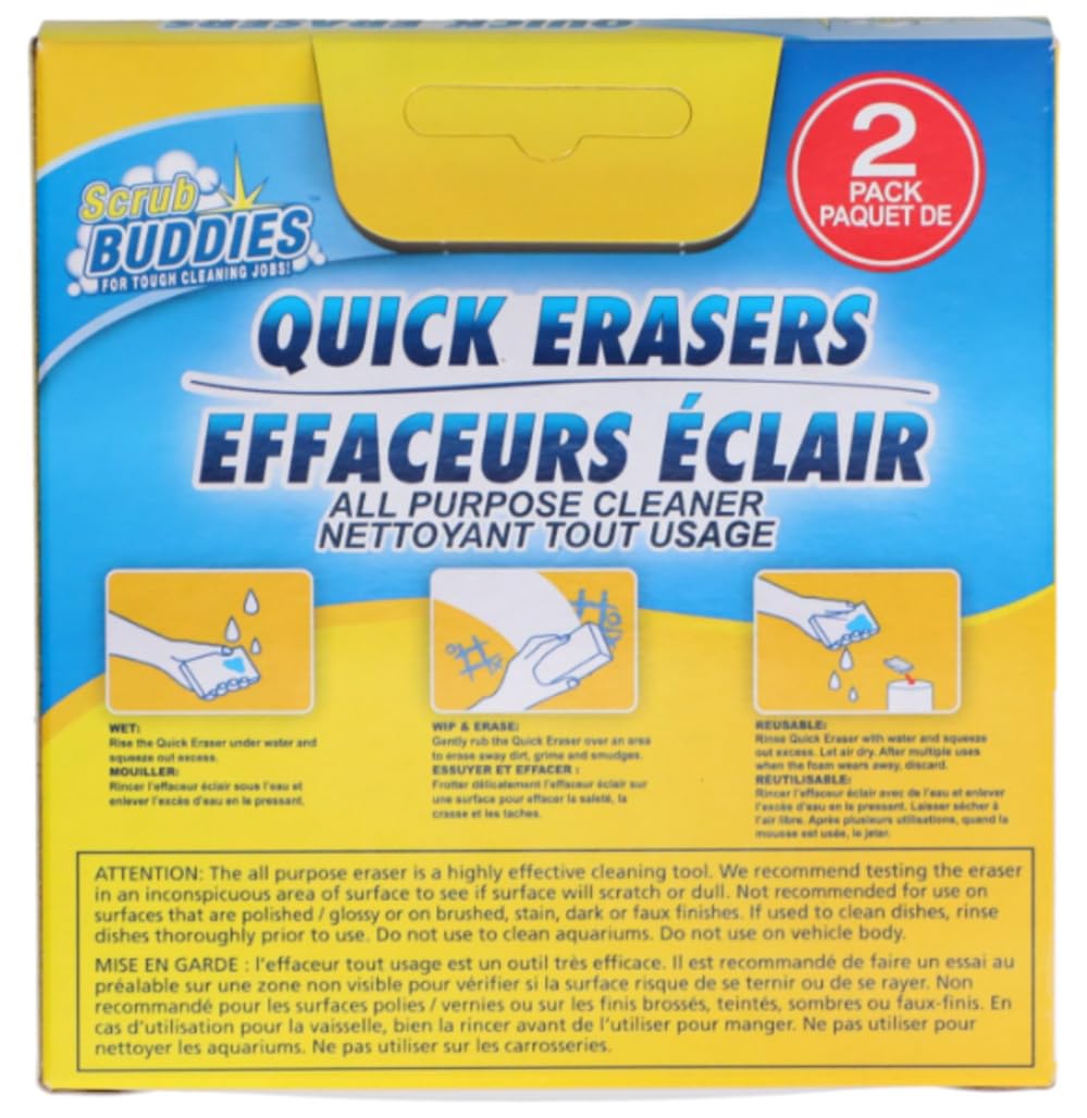 Scrub Buddies Quick Eraser Sponges, 2-ct. Packs
